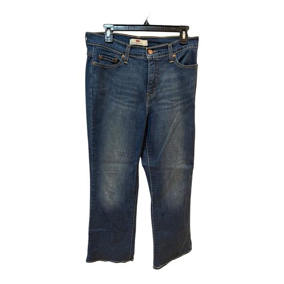 Levi's 512 Women’s Perfectly SLIMMING Bootcut 12M Dark Blue Stretch LEVG685 - Picture 2 of 10